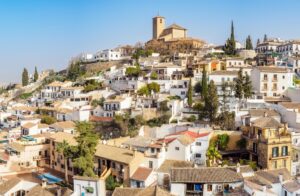 Granada city views from "De la Churra" viewpoint, Spain