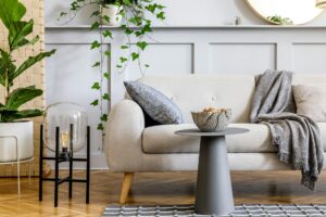 Scandinavian concept of living room interior