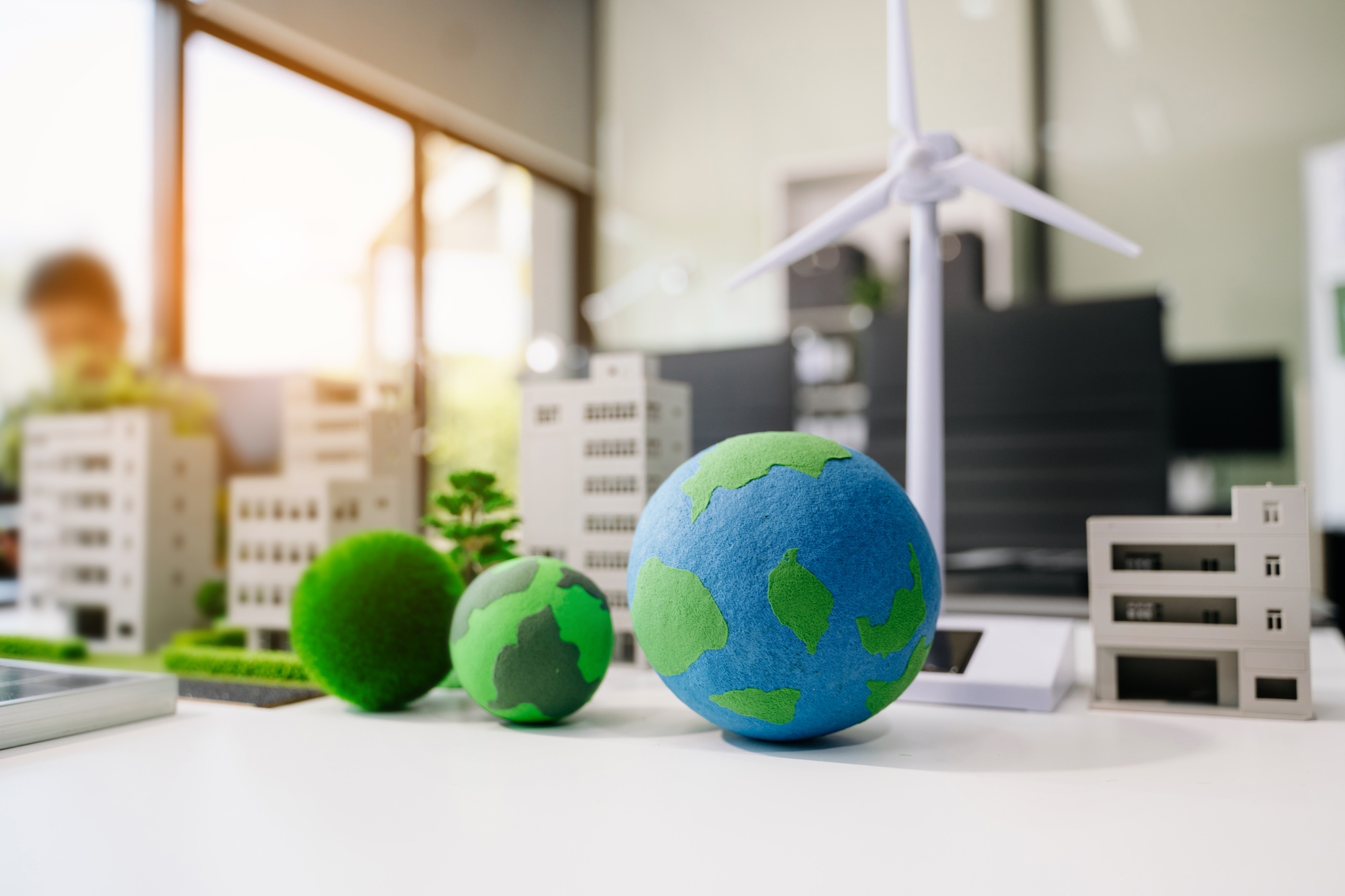 Carbon emissions to limit global warming and climate change to reduce CO2 levels through sustainable