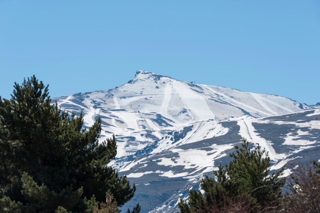 snow on the sierra nevada in spain
